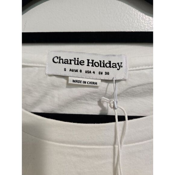 Charlie Holiday Palm‎ Boyfriend Tee Size S US 4 Oversized NWT - Picture 9 of 9
